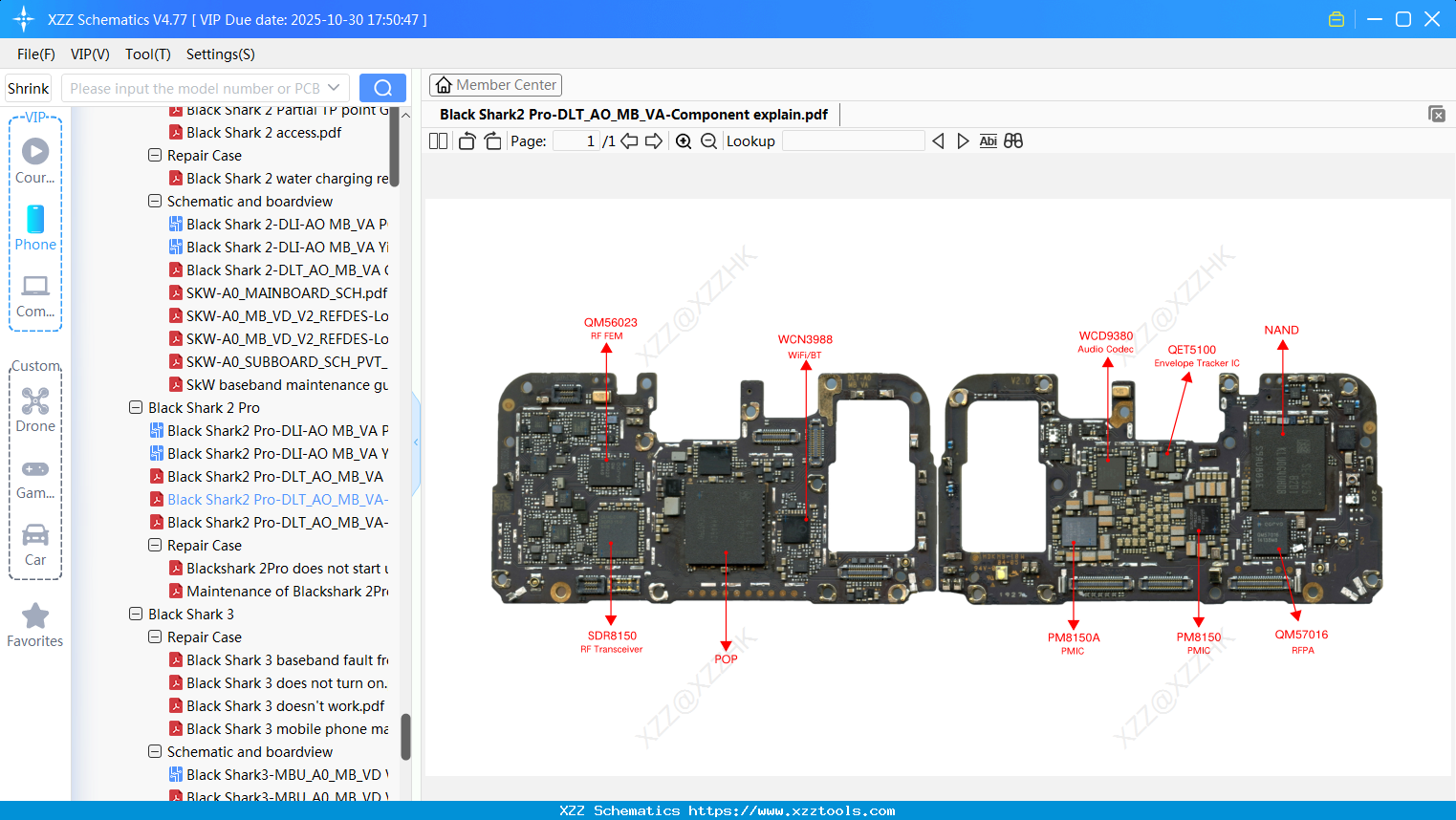 Xiaomi Black Shark2 Pro-DLT_AO_MB_VA-Component Explain